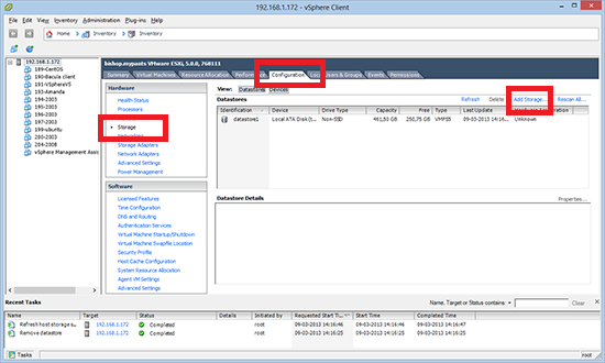 vSphere - Add storage